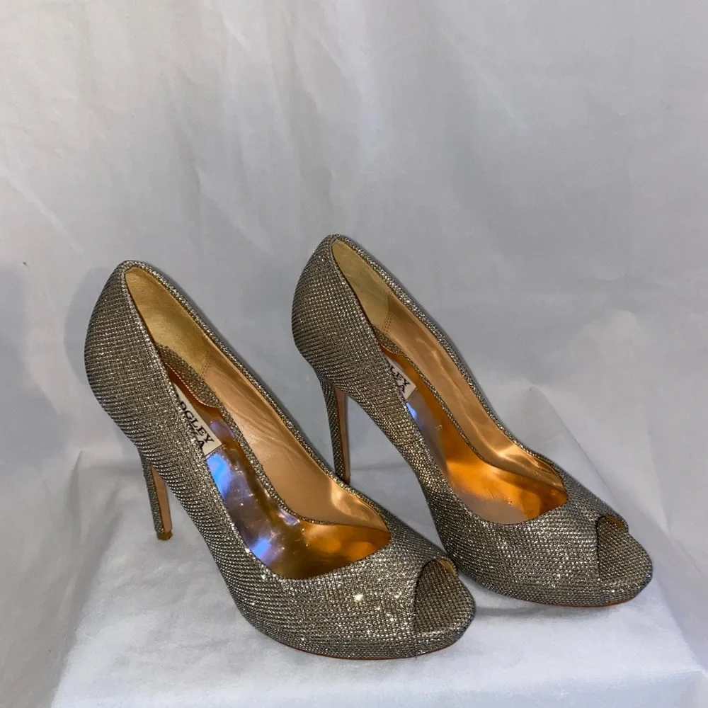 Badgley Mischka Sparkle Heels - Picture 2 of 6